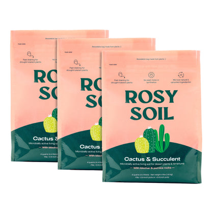 Cactus & Succulent Soil – 4 Quart 3-Pack