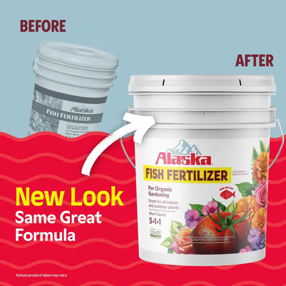 640 Oz. (5 Gal.) Organic Gardening Liquid Fish Emulsion Plant Food Fertilizer Concentrate 5-1-1