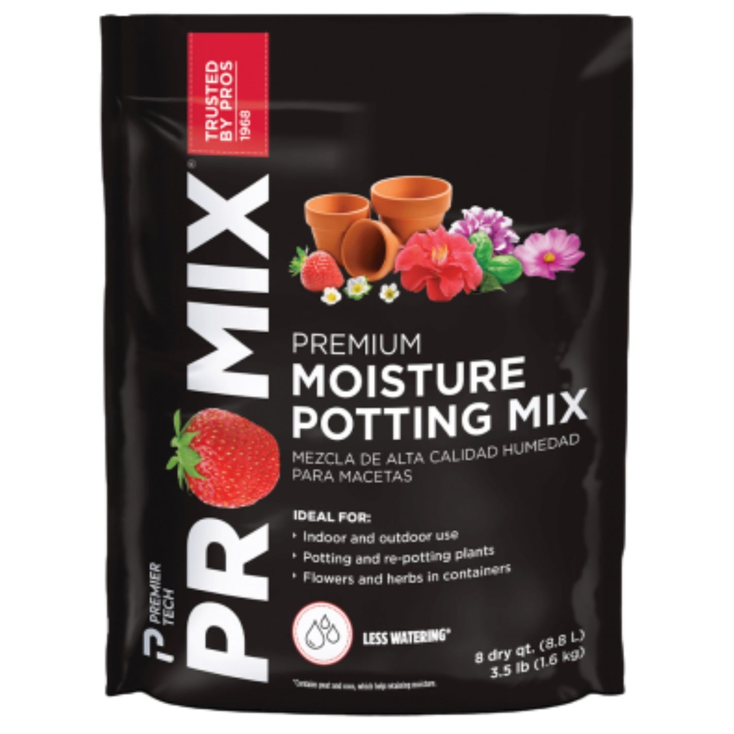 Premier Horticulture PRO-MIX Premium Moisture Potting Mix, 8 Quarts