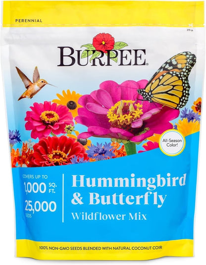 Burpee Wildflower 25,000 Bulk, 1 Bag, 18 Varieties of Non-Gmo Flower Seeds Polli