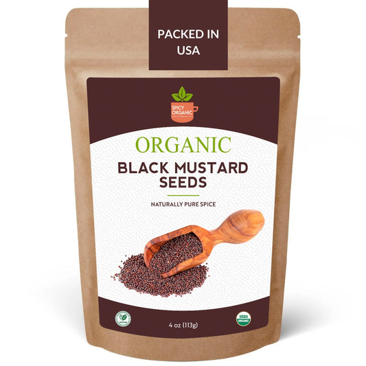 Organic Black Mustard Seeds - Gluten Free Dry, High-Quality Brown Mustard Seeds