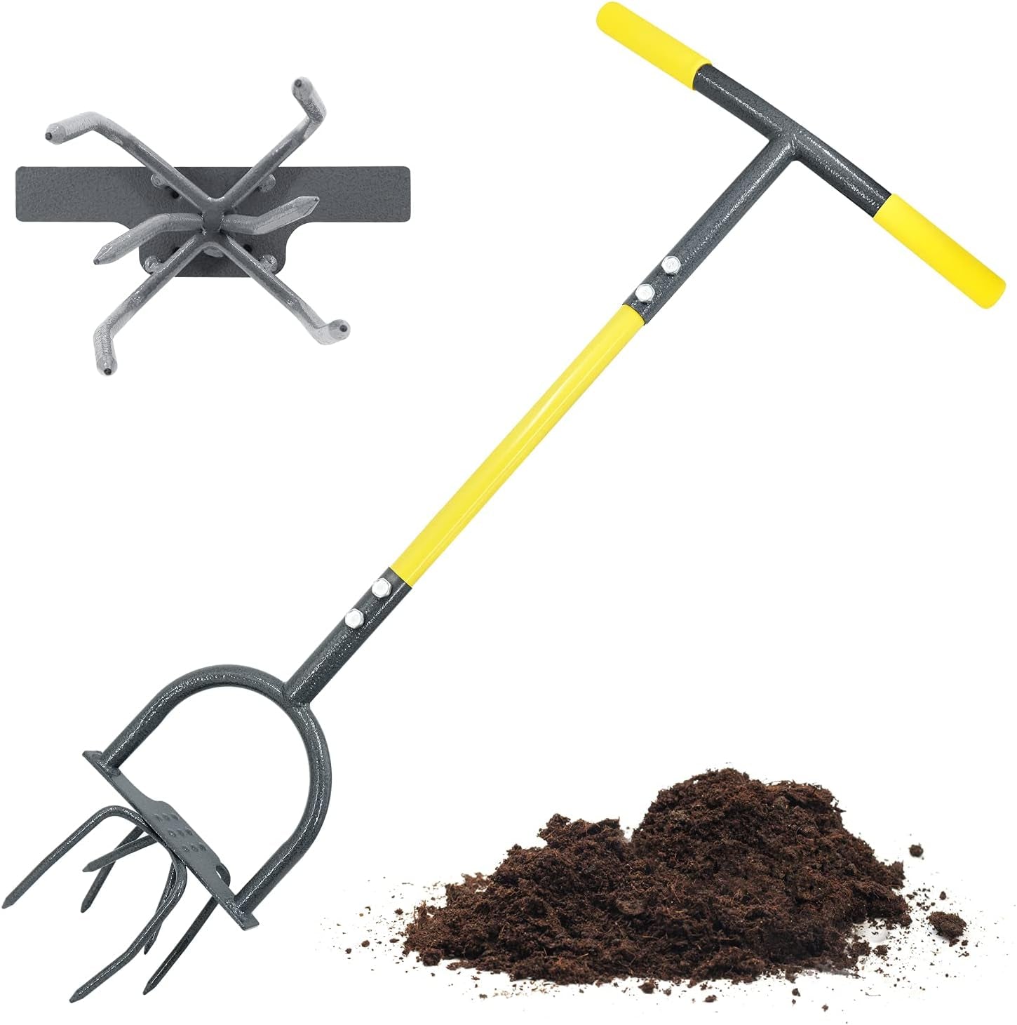 Hand Tiller Garden Claw Garden Twist Tiller Heavy Duty Manual Soil Tiller for Fl