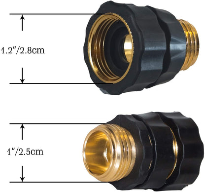 Garden Hose Quick Connector, 3/4 Inch Male and Female Garden Hose Fitting Quick Connector, 3 Set