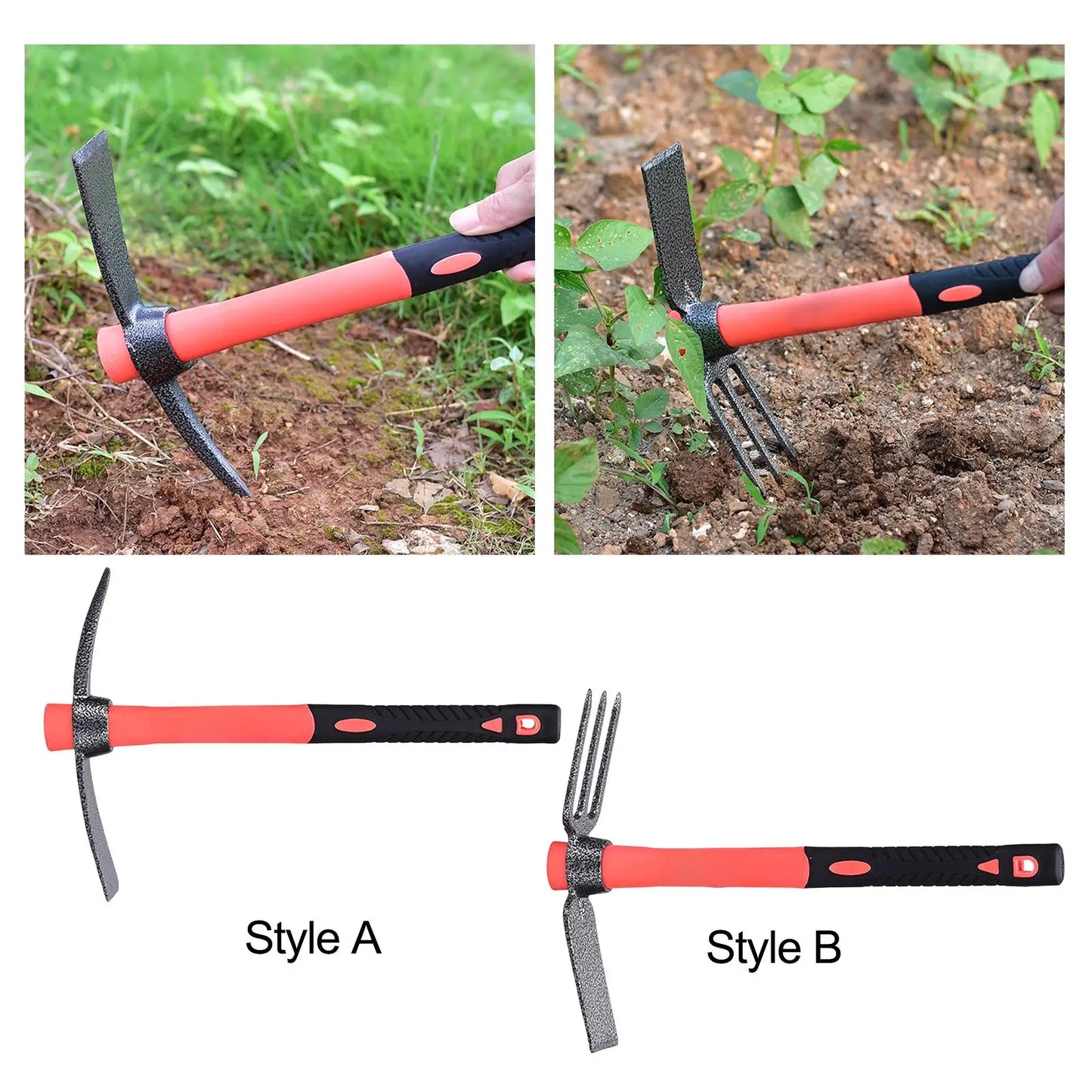 Garden Hoe and Cultivator Rustproof Finish Gardening Planting Tool for Lawn