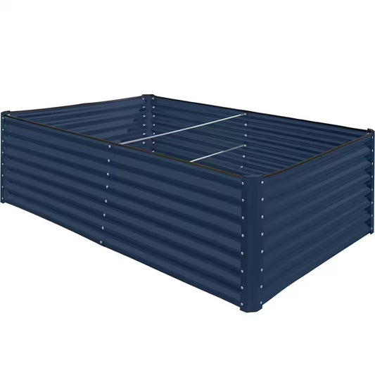 8 Ft. X 4 Ft. X 2 Ft. Navy Outdoor Steel Raised Garden Bed, Planter Box for Vegetables, Flowers, Herbs