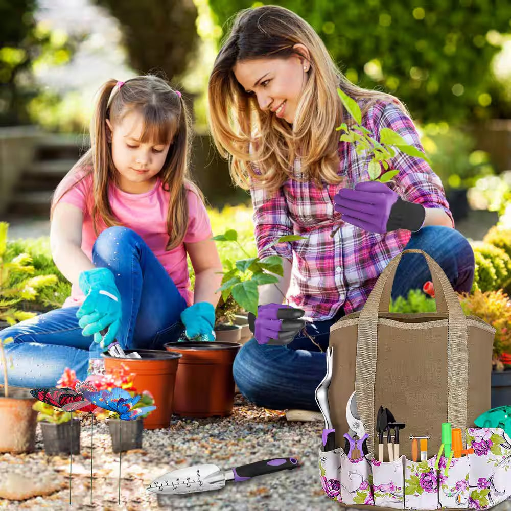 83 Piece Garden Tools Set with Succulent Tools Heavy Duty Aluminum Gardening Accessories