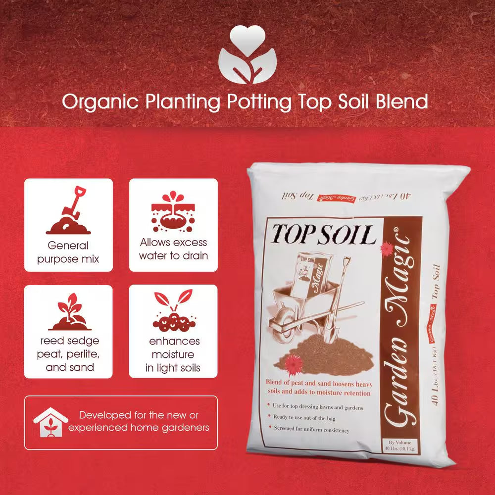 Garden Magic Organic Planting Potting Soil, 40 Lbs. Bag (4-Pack)