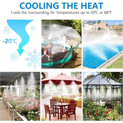 Multi-Function 50 Ft. Misting Cooling System with Timer for Outdoor Patio