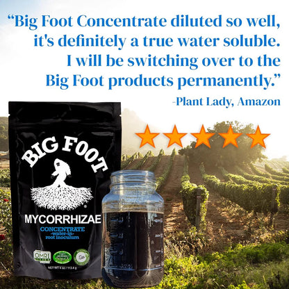 Mycorrhizae for Plants, Potted Plants and Gardens - Concentrate Fully Dissolves in Water, Year round Organic Fertilizer for Root Growth and Healthy Soil - 8 Ounces of Mycorrhizal Inoculant