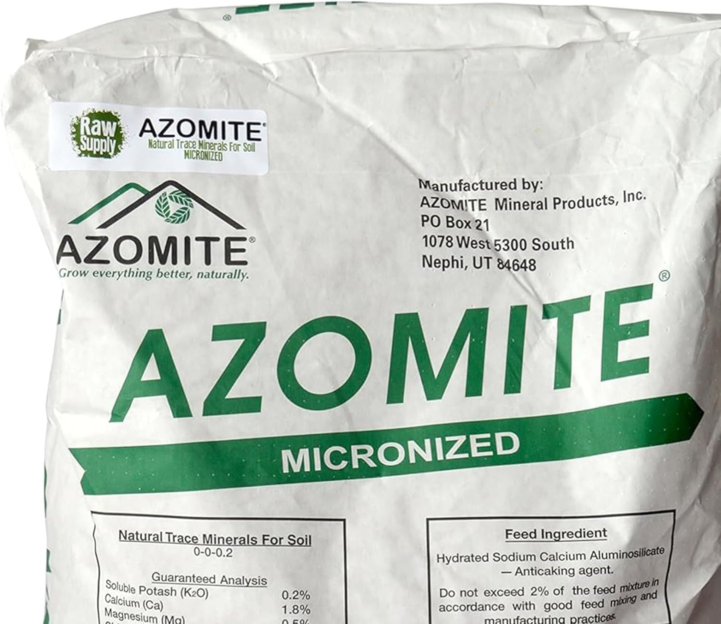 Raw Supply Organic Trace Mineral Powder 44LB Micronized, White