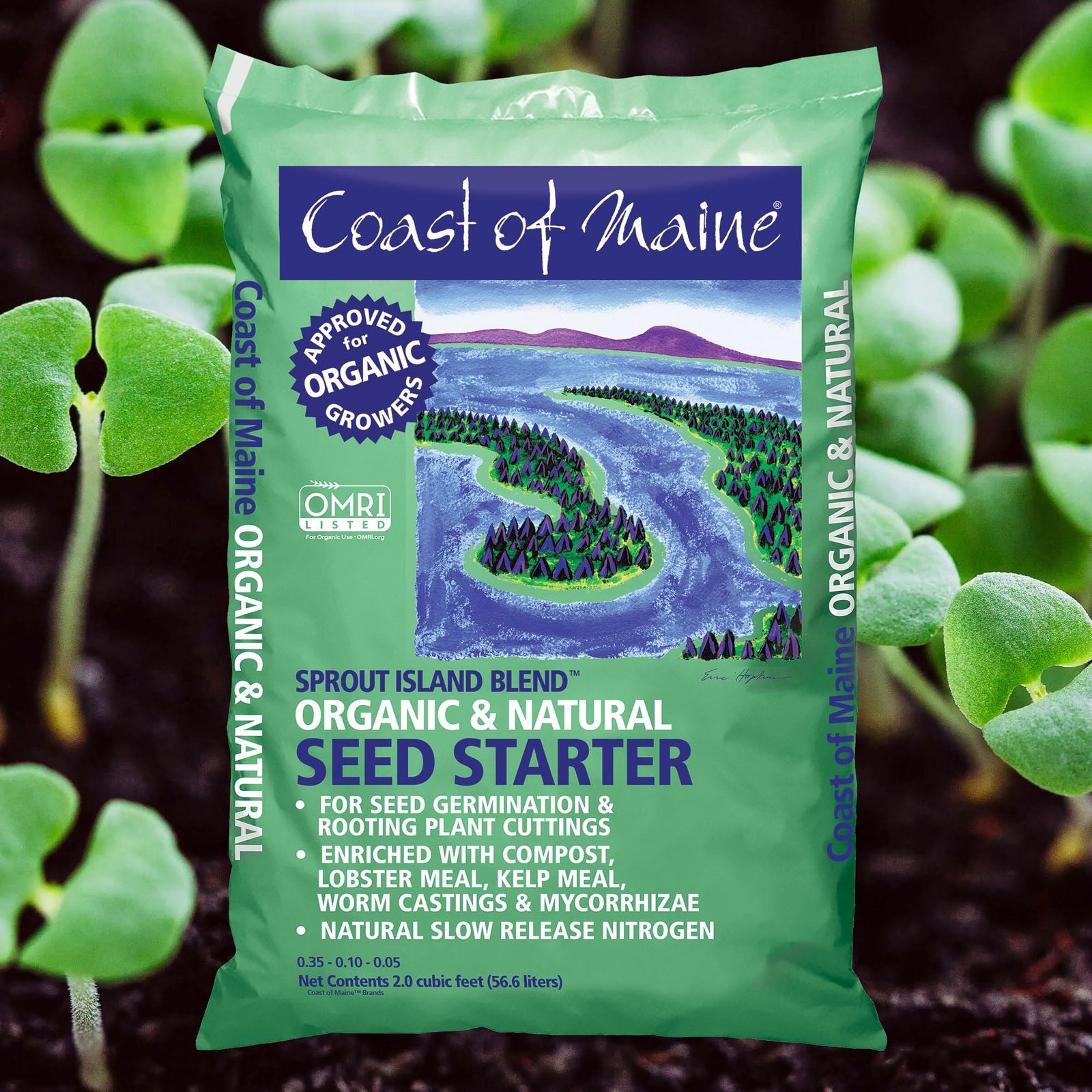 Coast of Maine Sprout Island Blend Organic & Natural Seed Starter, 2 Cu Ft
