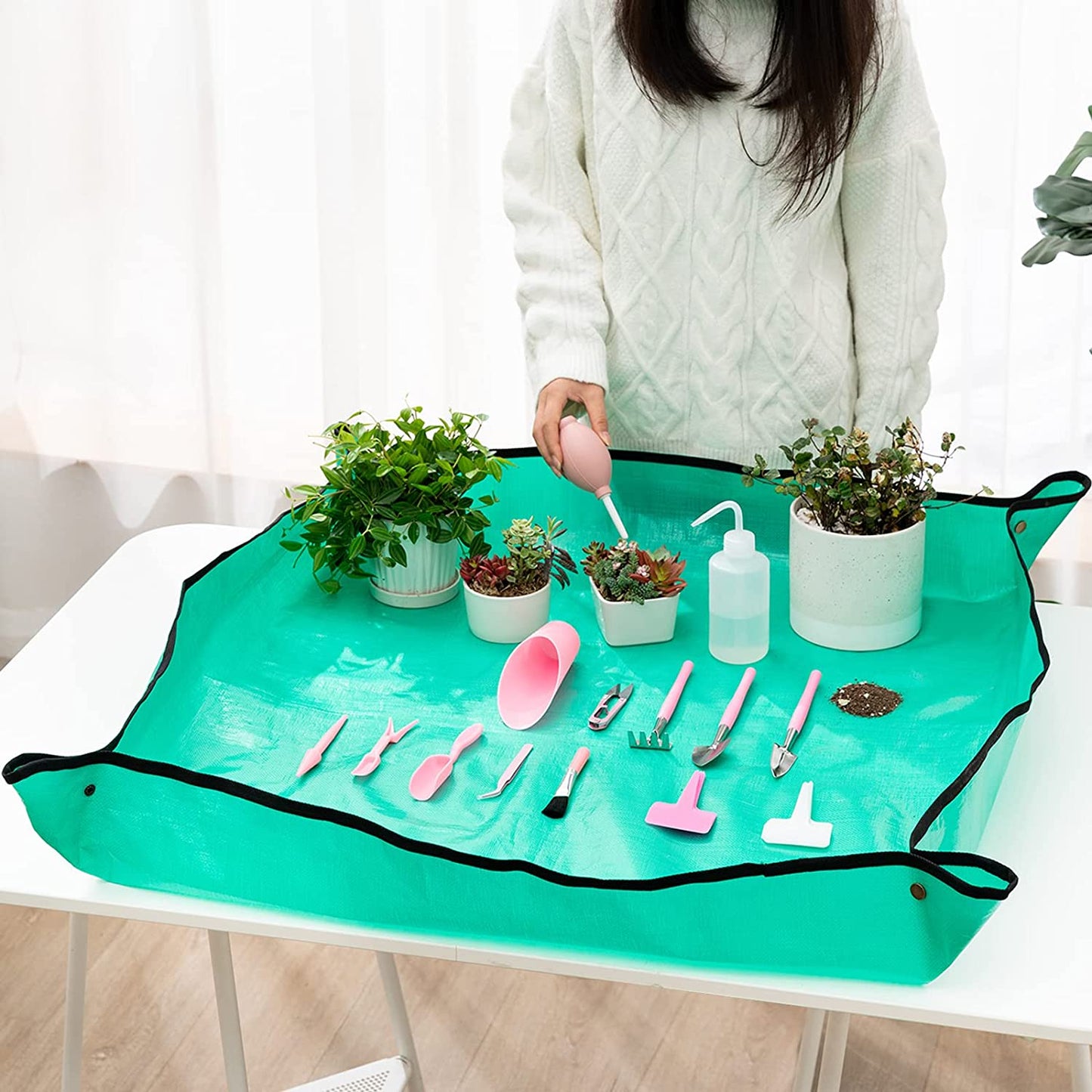 25Pcs Mini Garden Hand Transplanting Succulent Tools Set & mat