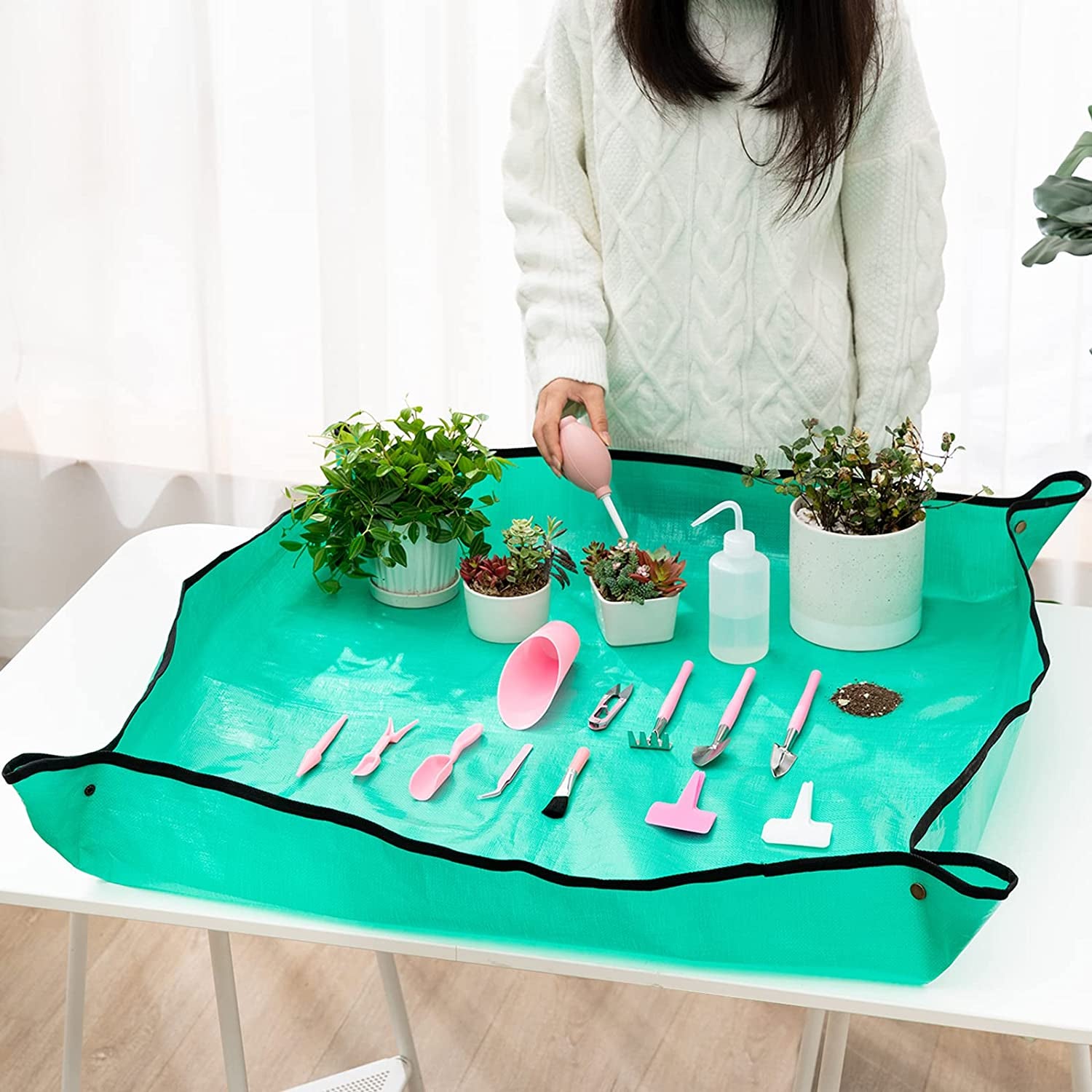 25Pcs Mini Garden Hand Transplanting Succulent Tools Set & mat