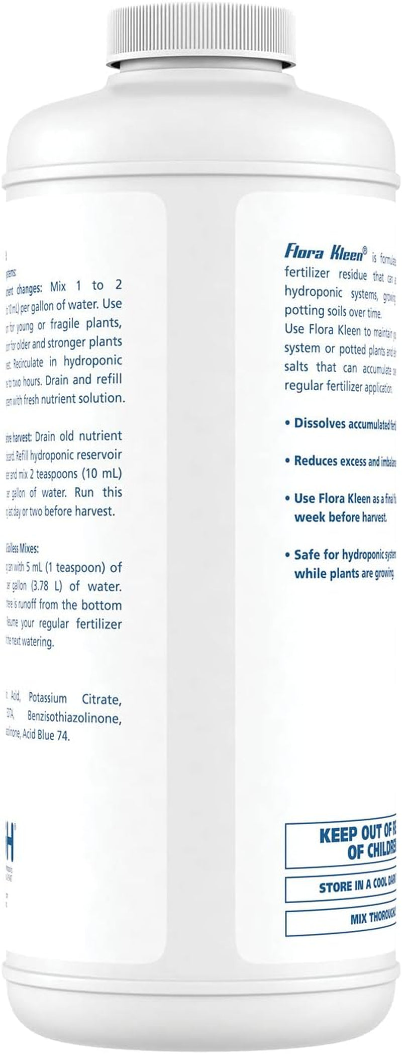 Florakleen QT - Mineral Salt Clearing Solution, 1/4 Gallon