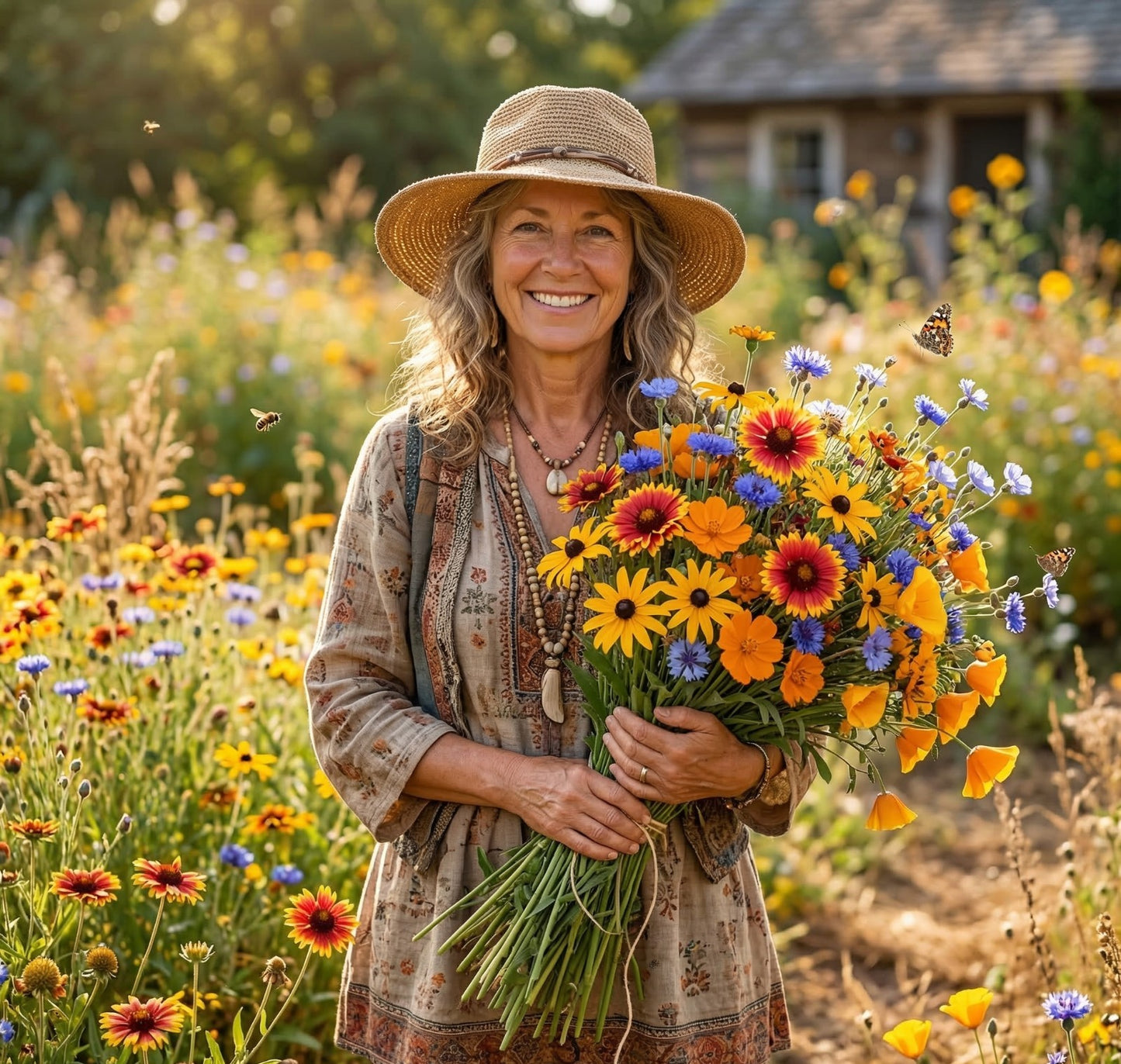 Wildflower Mix DROUGHT RESISTANT Dry Soil Garden Pollinator Flowers 1000+ Seeds!