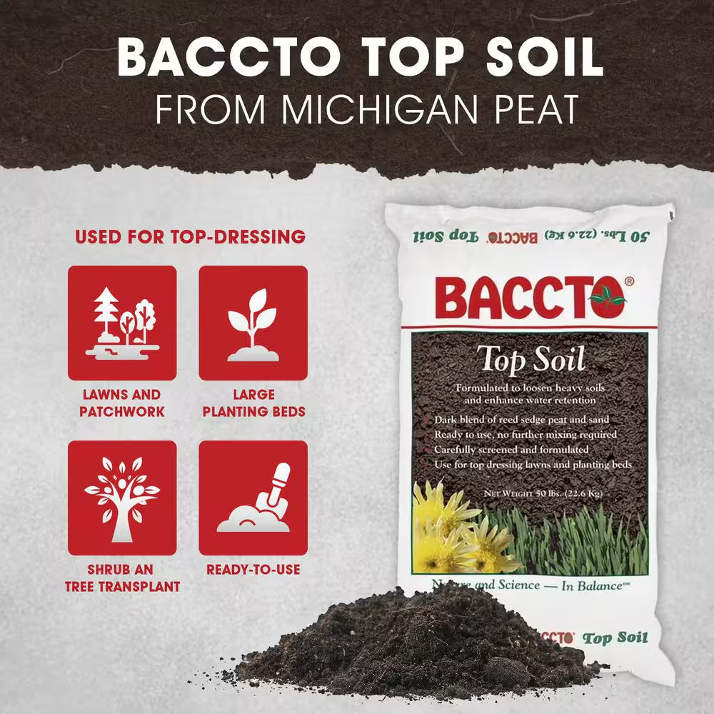 1550P  Top Soil with Reed Sedge, and Sand, 50 Lbs. (2-Pack)