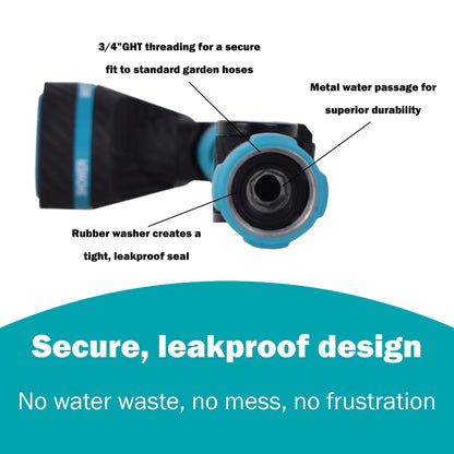 36” Heavy Duty Watering Wand with Swivel Connect, Thumb Control, 5 Pre-Set Spray Patterns, Ergonomic Non-Slip Grip