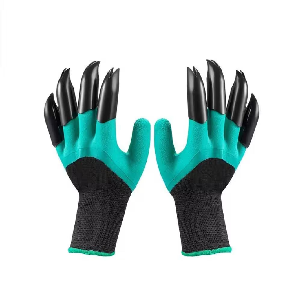 10 In. Waterproof Garden Gloves with Claws for Digging Planting and Yard Work 1-Pair