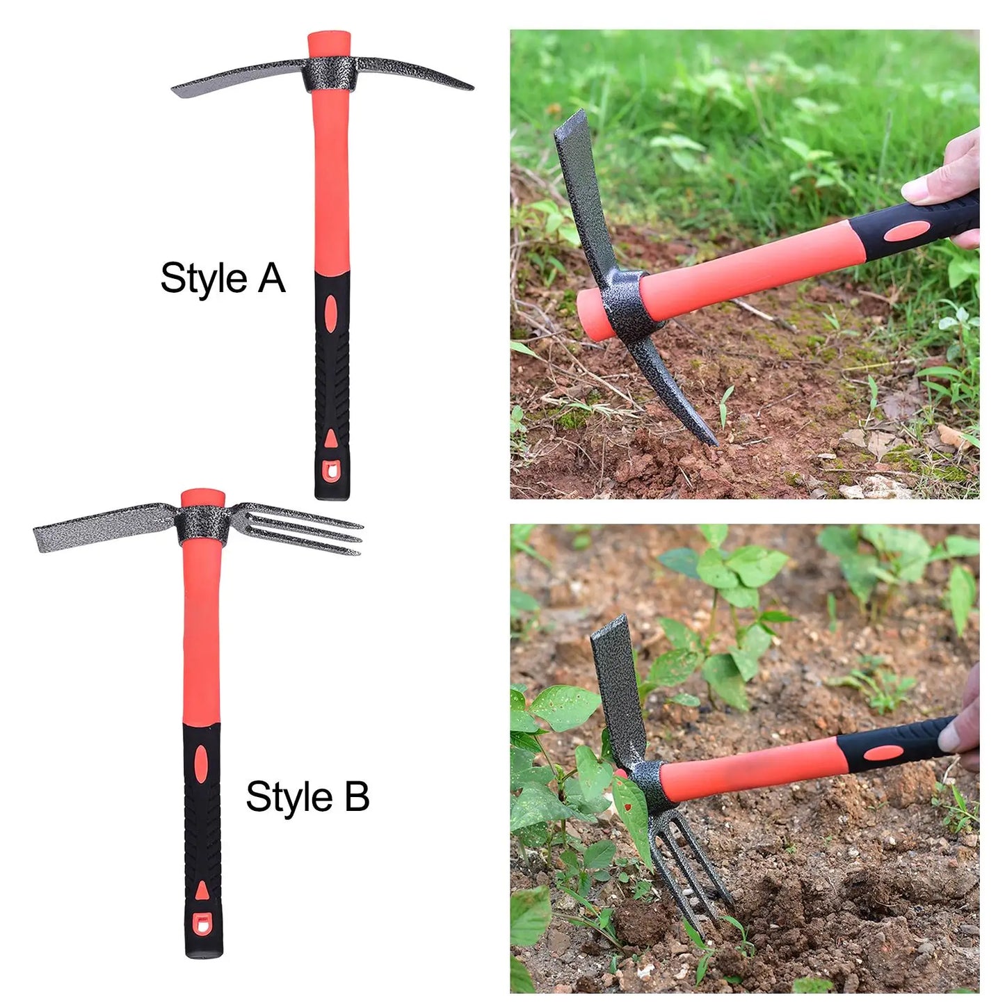Garden Hoe and Cultivator Rustproof Finish Gardening Planting Tool for Lawn