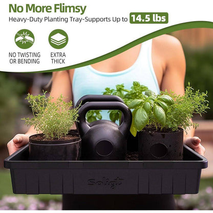 Extra Thick Heavy Duty Seed Starting Trays 10-Pack Microgreens Growing Trays Plant Germination Flats Reusable