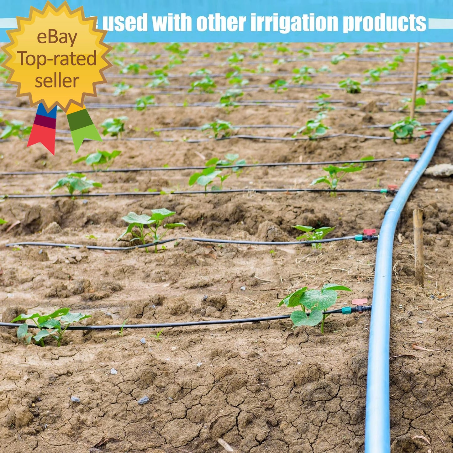 1000Ft 5/8 Inch Drip Tape 6" Spacing Roll 8 Mil Irrigation Hose Garden Watering