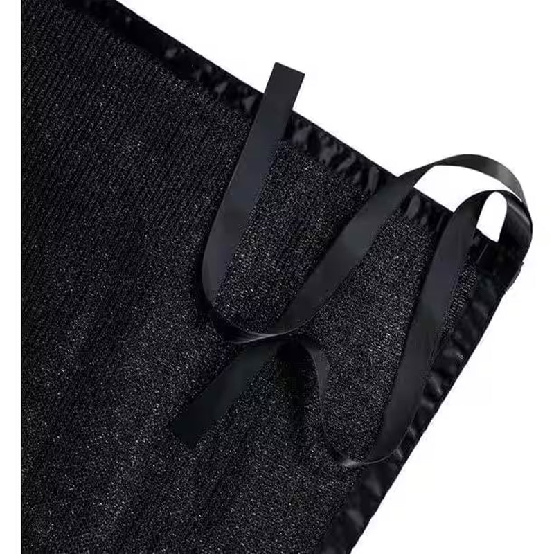 12 Ft. X 16 Ft. 90% Shade Cloth Black Sunblock Fabric with Rope UV Resistant for Patio/Pergola/Canopy