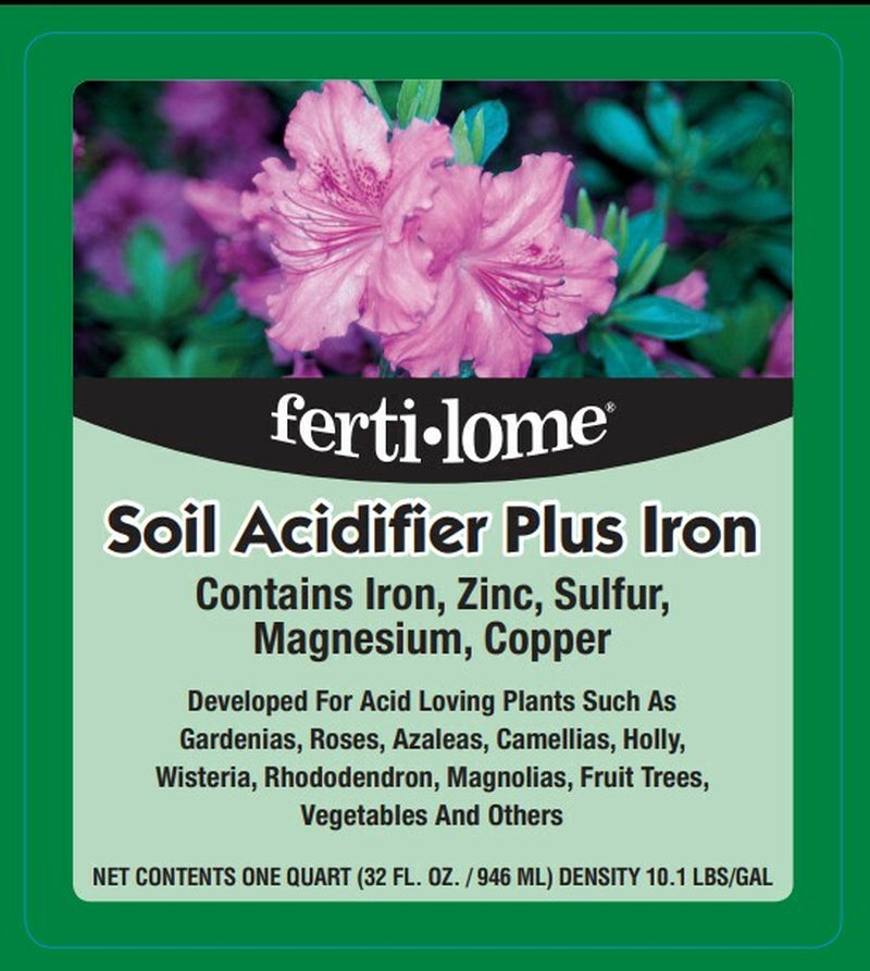 Fertilome Soil Acidifier plus Iron for Acid Loving Plants, 32Oz