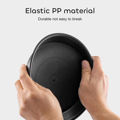 6 Packs 10.6 Inches Plant Saucer Plant Drip Trays, Plastic Plant Trays for Pots, Heavy Duty Pot Drip Trays for Indoors Outdoor Flower Planters, Black
