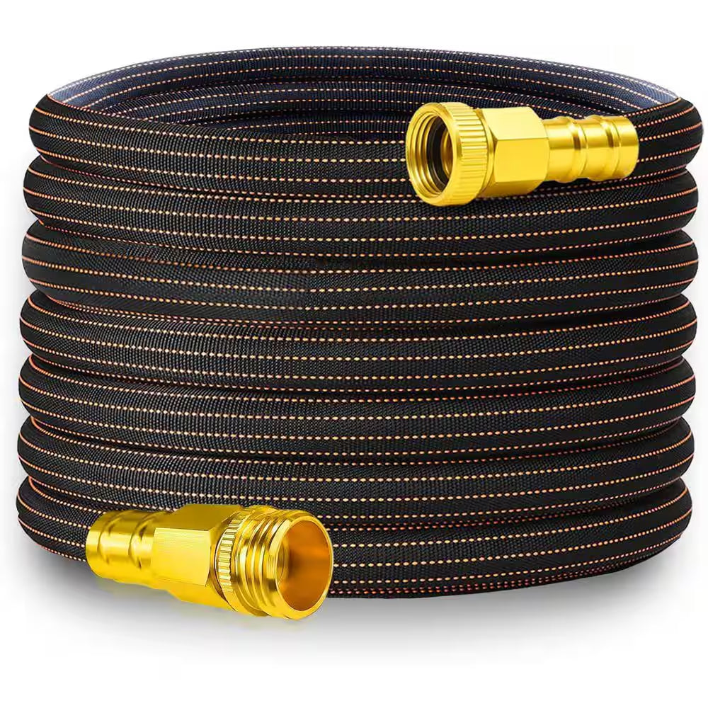 90 Degree Garden Hose Adapter with Shut off Valve 3/4 Solid Brass Elbow Connector with 2 Pressure Washers