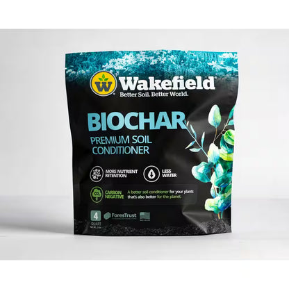 Biochar (100% Pure Biochar), Soil Amendment-4 Qt. Bag
