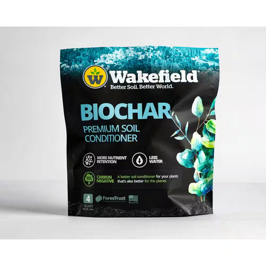 Biochar (100% Pure Biochar), Soil Amendment-4 Qt. Bag