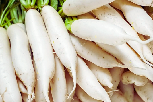 Long White Radish Seeds - 300+ Non-GMO Heirloom Vegetable Seeds for Garden Planting (Raphanus sativus)