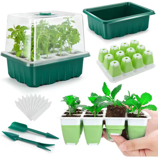 72 Cells Indoor Seed Starter Kit W/ Humidity Dome, Reusable Germination Tray, Bpa-Free, Dishwasher Safe