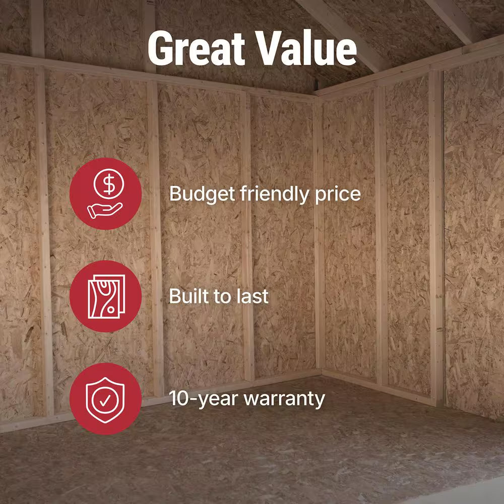 Montana Do-It-Yourself 8 Ft. X 10 Ft. Barn Style Wood Garden Shed Storage with Smartside Siding and Loft (80 Sq. Ft.)