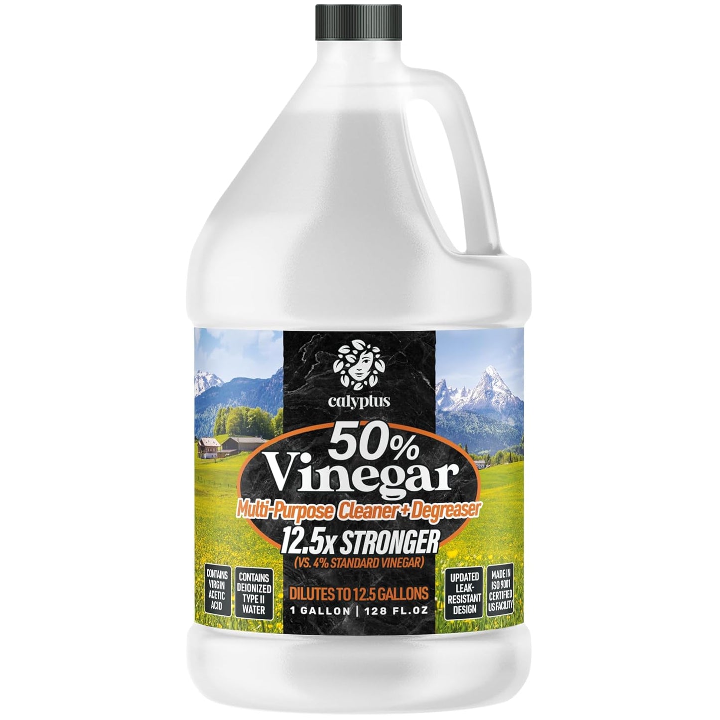 50% Pure Concentrated Vinegar | Maximum-Performance (12.5X) Power | Technical Grade | Dilutes Easily to 5% Acidity (1.5 Cups per Gallon) | Home and Outdoor Cleaning Concentrate | 1 Gallon