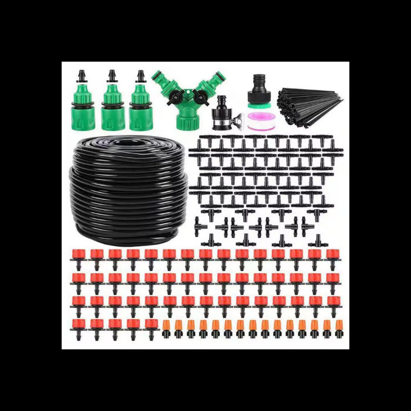 201-Piece 1/4 In. 1/2 In. Garden Drip Irrigation Kit Adjustable Patio Misting Nozzle Emitters Sprinkler