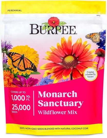 Burpee Wildflower 25,000 Bulk, 1 Bag, 18 Varieties of Non-Gmo Flower Seeds Polli