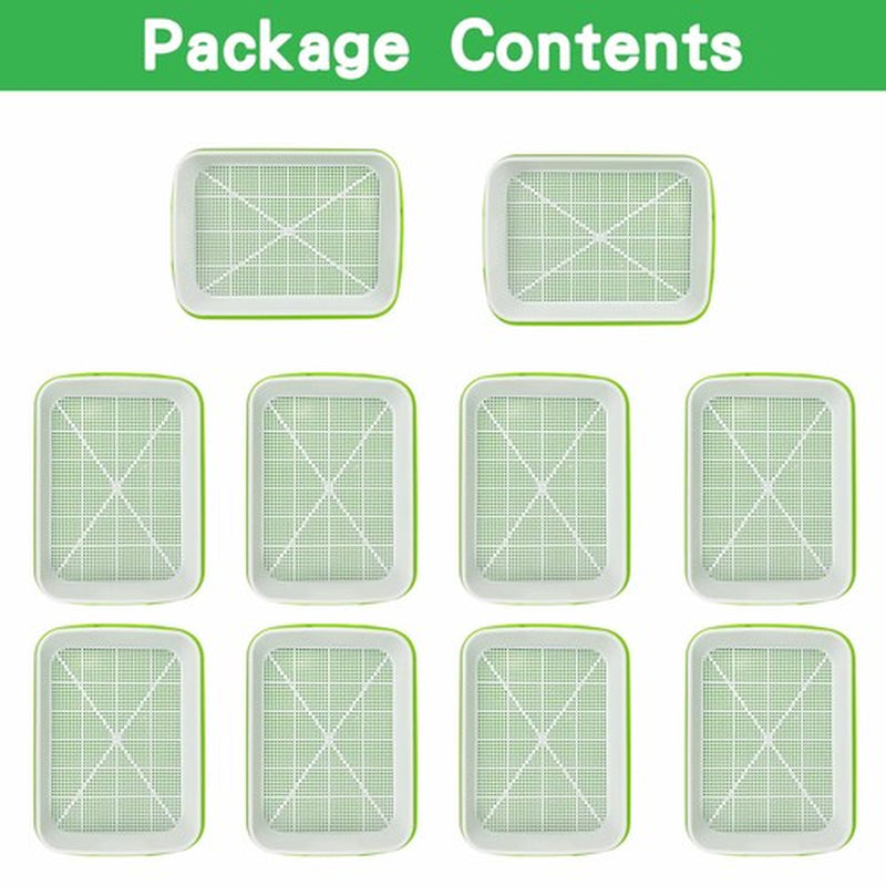 Seed Sprouting Tray 10 Packs Microgreens Growing Trays Big Capacity Sprouts Kit