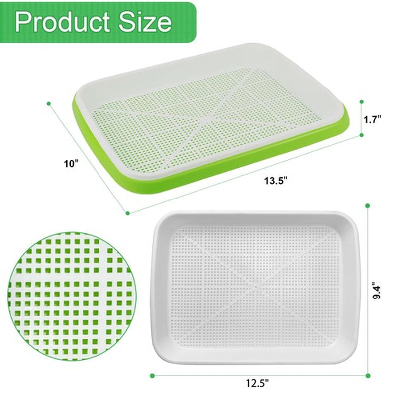 Seed Sprouting Tray 10 Packs Microgreens Growing Trays Big Capacity Sprouts Kit