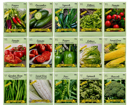 15 Pack Vegetable Garden Seeds - Deluxe Heirloom Variety Pack, Non-Gmo, Perfect for Home Gardening and Planting