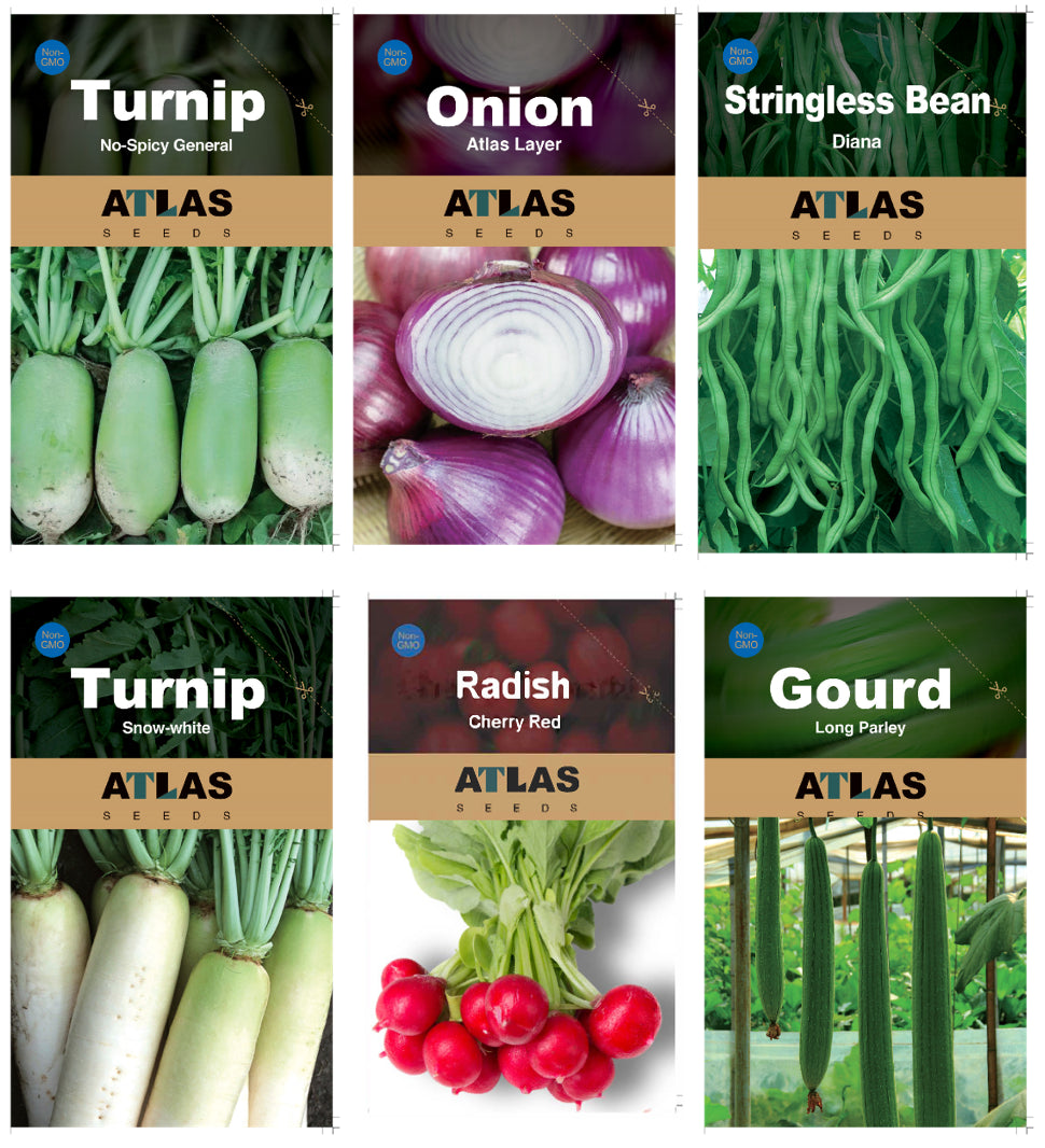 Atlas Vegetable Seeds Survival Garden Kit - over 30,000 Seeds, 29 Varieties