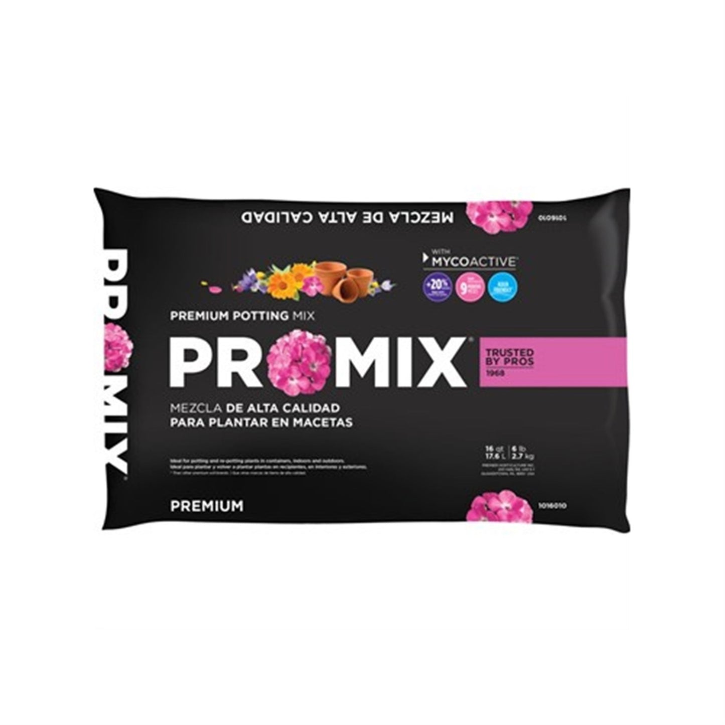 Premier Horticulture PRO-MIX Premium Potting Mix with MYCOACTIVE, 16 Quart Bag
