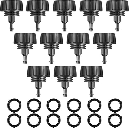 Retisee 12 Pcs 1/4 Inch Drip Irrigation Hose Connectors to 3/4 Inch Garden Fauce