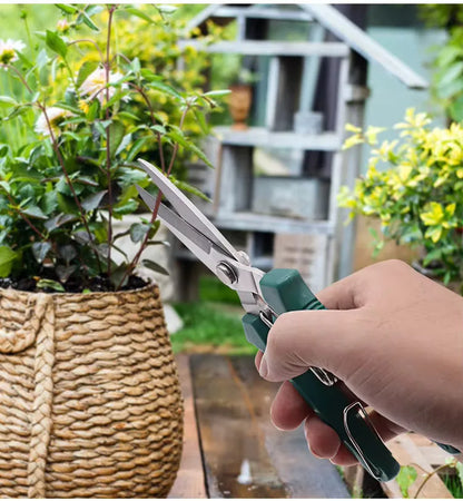 Straight Head Pruning Shears Non-Slip Handlestainless Steel Outils Manuels Household Bonsai Garden Scissors Pruing Shear