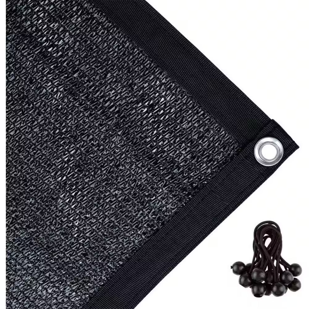 12 Ft. X 10 Ft. 40% Shade Cloth Black Sunblock Fabric with Grommets UV Resistant for Garden Plants Cover