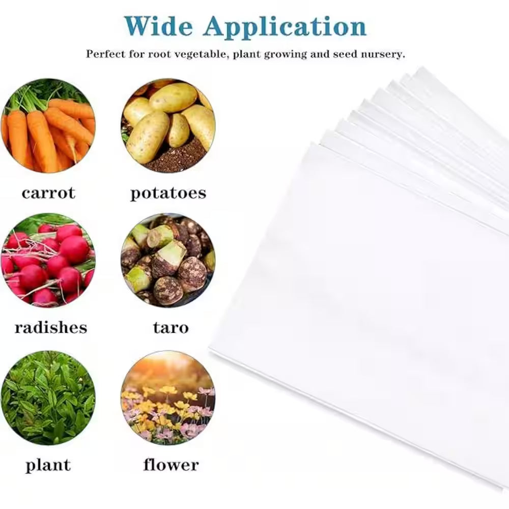 13.4 In. H 3 Gal. Plastic Black and White Grow Bags Panda Film Containers for Plants Seedling Square Shape (50-Pack)