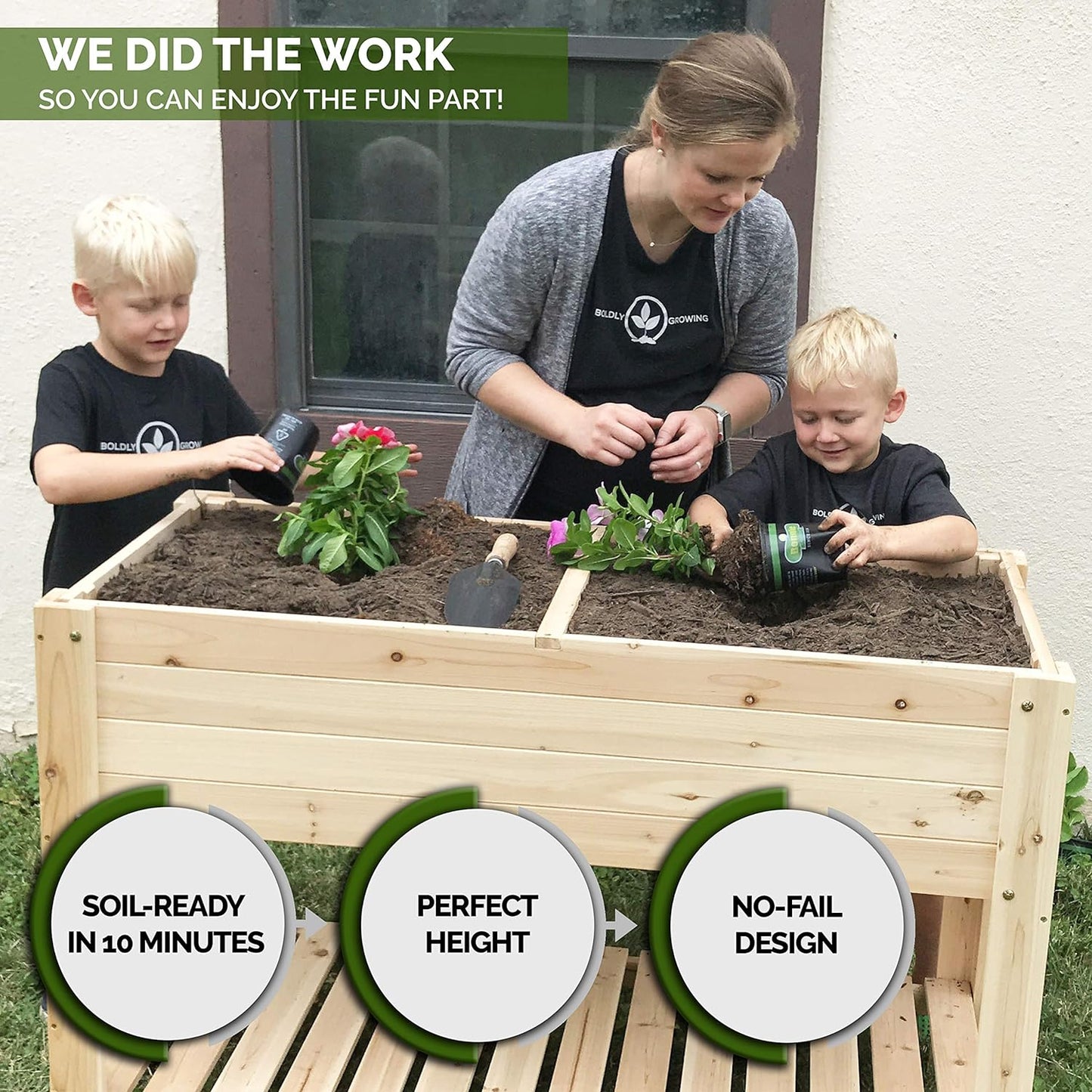 Cedar Raised Planter Box with Legs – Elevated Wood Raised Garden Bed Kit – Grow Herbs and Vegetables Outdoors – Naturally Rot-Resistant - Unmatched Strength Lasts Years (4X2)