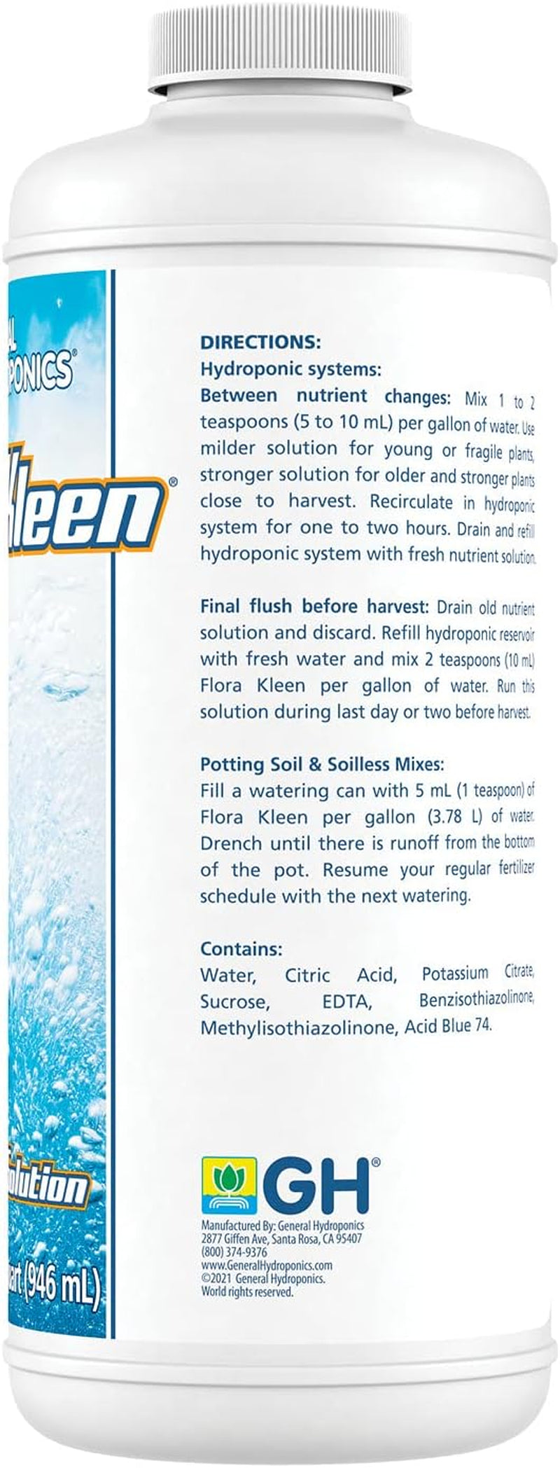 Florakleen QT - Mineral Salt Clearing Solution, 1/4 Gallon