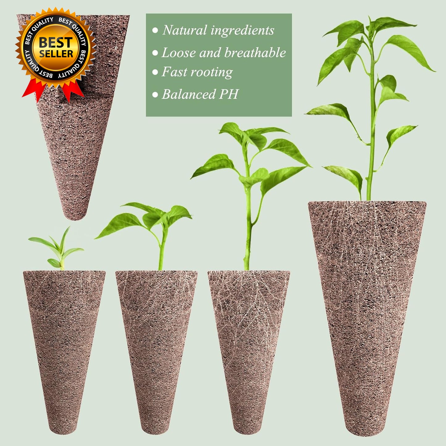 133-Pack Hydroponic Grow Sponges Kit Replacement Seed Starter Pods Compatible