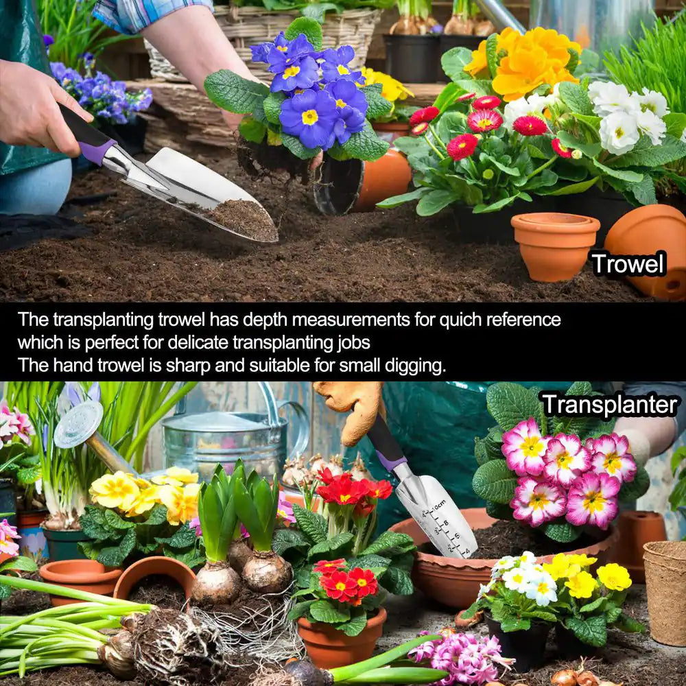 83 Piece Garden Tools Set with Succulent Tools Heavy Duty Aluminum Gardening Accessories